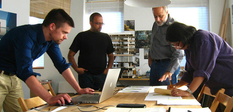 Rahul and team at work in RMA Boston Studio